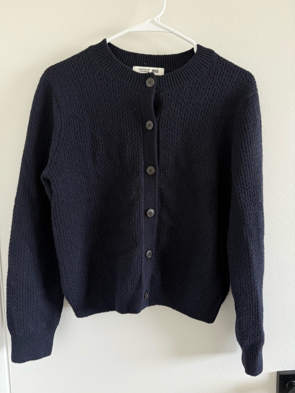 Uniqlo Women's Button-Front Crewneck Cardigan - Navy